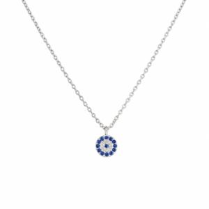 Collar Ojo Turco Circonita Azul