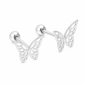 Aros Mariposa Calada con tope rosca