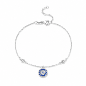 Pulsera Ojo Turco Circonita Azul