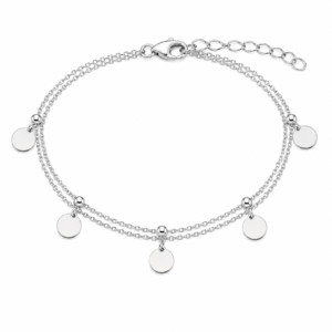 Doble Pulsera Esferas Colgantes