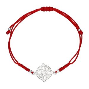 Pulsera Hilo Rojo ajustable Nudo de Brujas Redondo