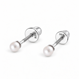 Aros Perla Cultivada con tope rosca 3mm