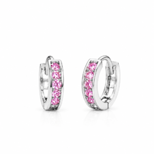 Aros Mini Argollas Circones rosados